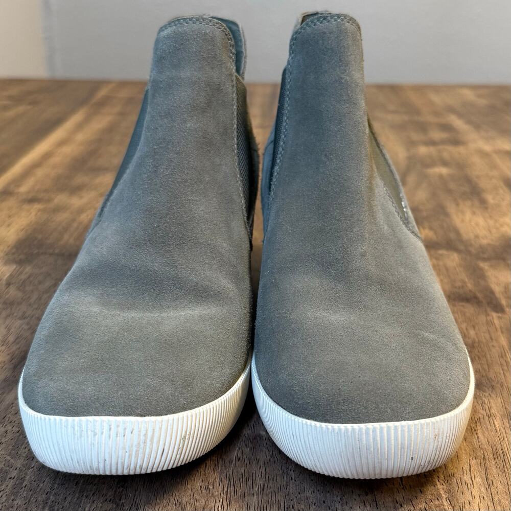 Sorel Out N About Wedge Booties Suede Leather Pull-On Boots Green Women’s 8.5 - Picture 10 of 10
